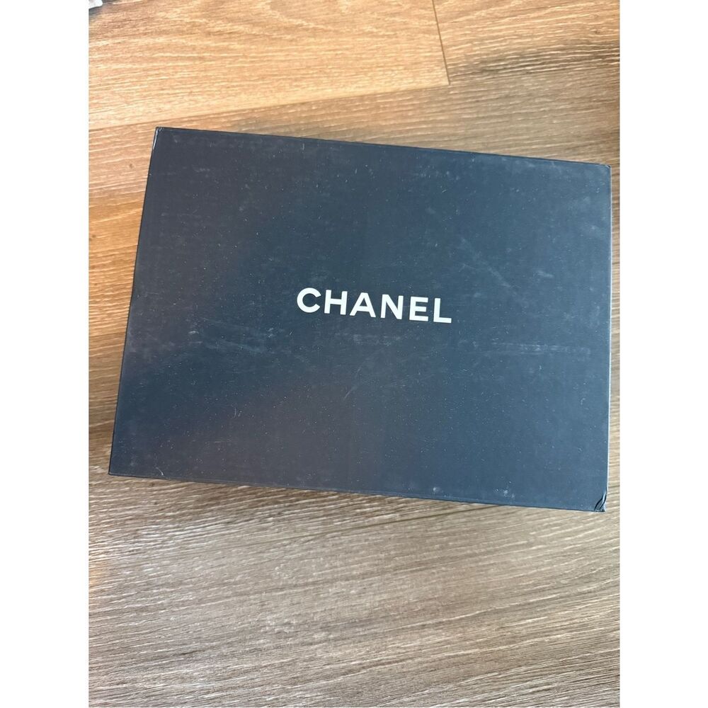 CHANEL Black Box with White Logo Centered